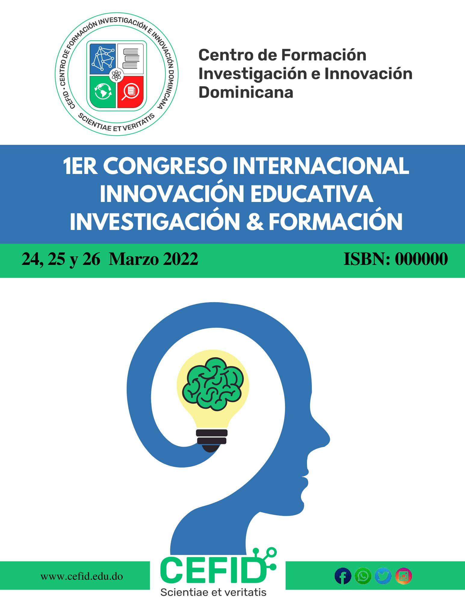 1ER CONGRESO INTERNACIONAL INNOVACIÓN EDUCATIVA INVESTIGACIÓN & FORMACIÓN